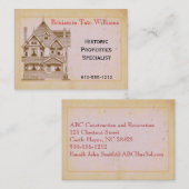Vintage House Real Estate Renovation Visitekaartje (Voorkant / Achterkant)