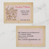 Vintage House Real Estate Renovation Visitekaartje (Voorkant / Achterkant)