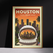 Vintage Houston Texas Poster