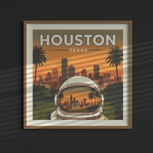 Vintage Houston Texas Poster