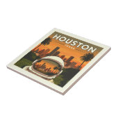 Vintage Houston Texas Tegeltje (Zijkant)