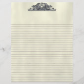 Vintage Hout Engraving Gothic Letterhead (Voorkant)
