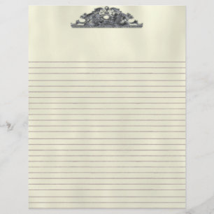 Vintage Hout Engraving Gothic Letterhead