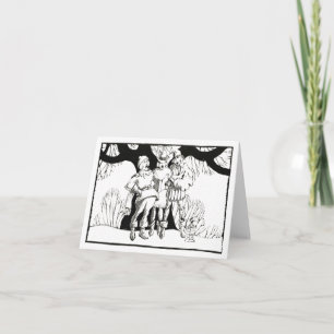Vintage houtblok-stijl Deco middeleeuwse carolers Kaart