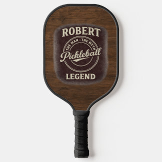 Vintage houten pickleballpaddle met naam voor mann pickleball paddle
