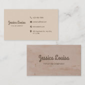 Vintage & Houten Visitekaartje (Voorkant / Achterkant)