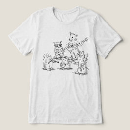 Vintage Houtland Dieren Akoestische Folkband Tri-Blend Shirt