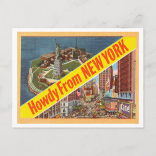 Vintage Howdy uit New York jaren 40 Briefkaart