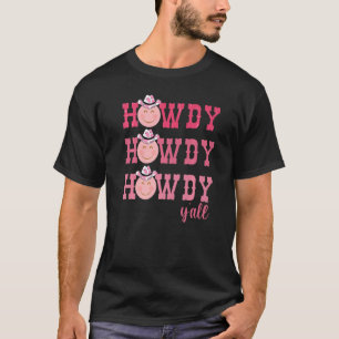 Vintage Howdy Y'all Rodeo Westers Landelijk Zuiden T-shirt