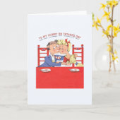 Vintage Hubby Vaderdag Wenskaart Kaart (Gele Bloem)