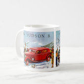 Vintage Hudson Automobile Ad Koffiemok (Voorkant links)