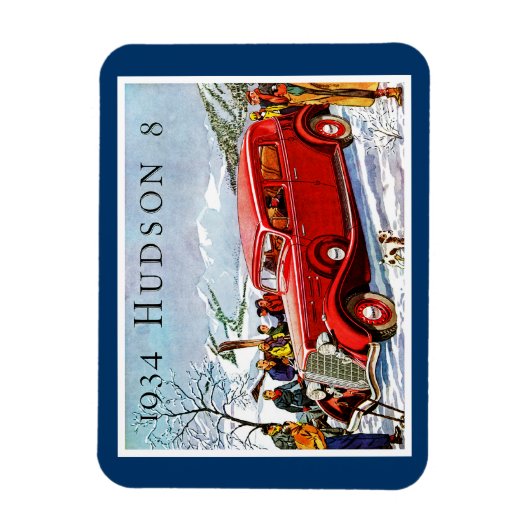 Vintage Hudson Automobile Ad Magneet (Verticaal)