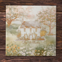 Vintage huis in The Green Meadow Cottagecore Kunst