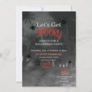 Vintage Huis Volwassenen Halloween Feest Vintage Kaart