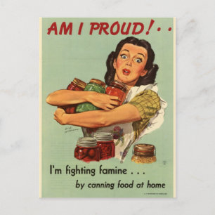 Vintage huisvrouw briefkaart