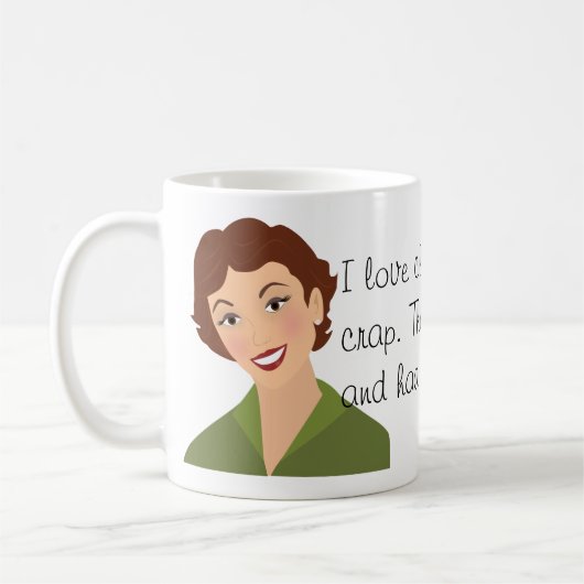 Vintage Huisvrouw Funny Mug Koffiemok (Links)