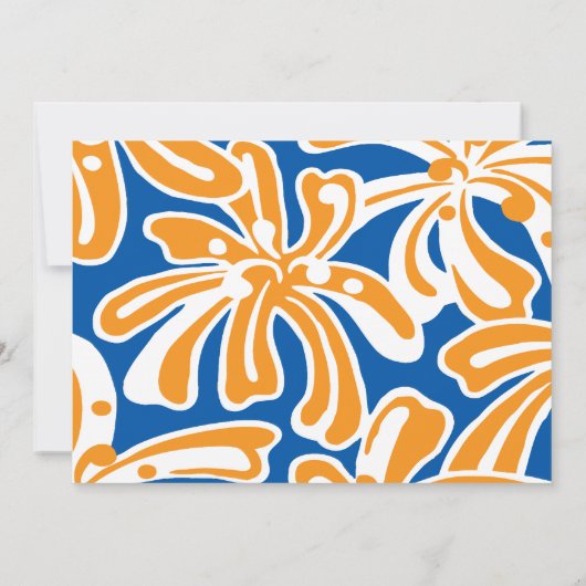 Vintage Hula Dancer Luau Kaart (Achterkant)