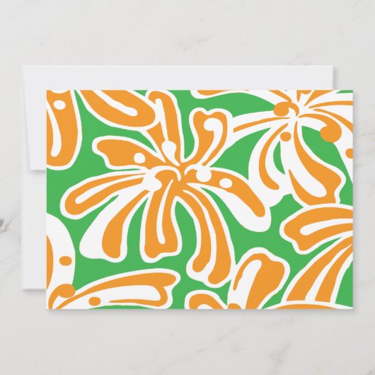 Vintage Hula Dancer Luau Kaart (Achterkant)