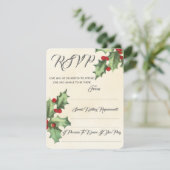 Vintage Hulst Bruiloft RSVP Kaartje (Staand voorkant)