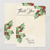 Vintage Hulst Kerstkaart Bedankkaart (Voorkant / Achterkant)