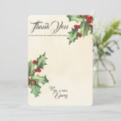 Vintage Hulst Kerstkaart Bedankkaart (Staand voorkant)