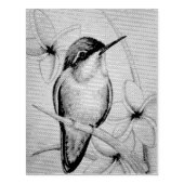 Vintage Hummingbird No. 3 Waterverf Art. Rubberstempel (Afrduk)
