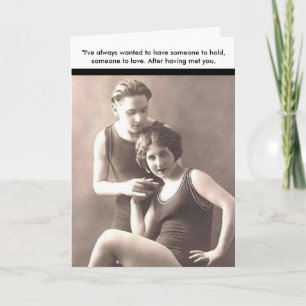 vintage humorkaart feestdagen kaart