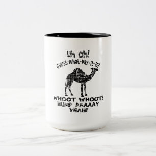 Vintage Hump Day Camel raad eens op welke dag het  Tweekleurige Koffiemok