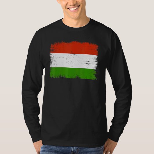 Vintage Hungary Flag Hungarian Independence Day T-shirt (Voorkant)