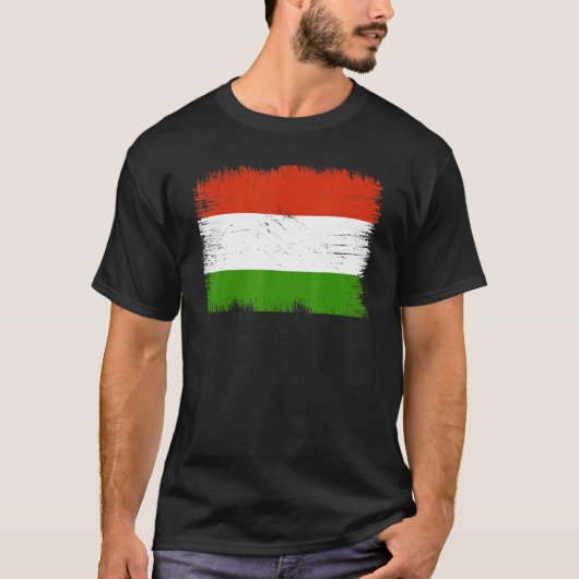 Vintage Hungary Flag Hungarian Independence Day T-shirt (Voorkant)