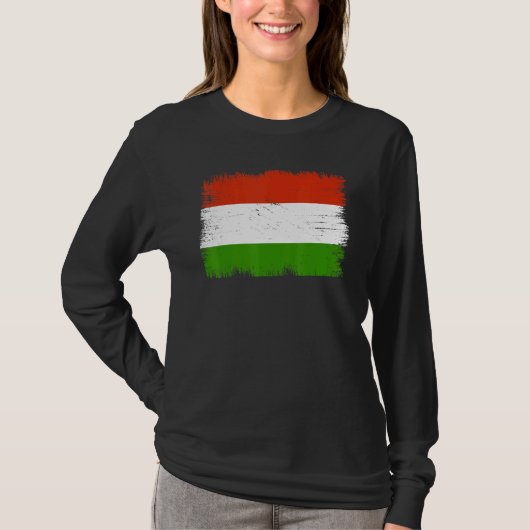 Vintage Hungary Flag Hungarian Independence Day T-shirt (Voorkant)