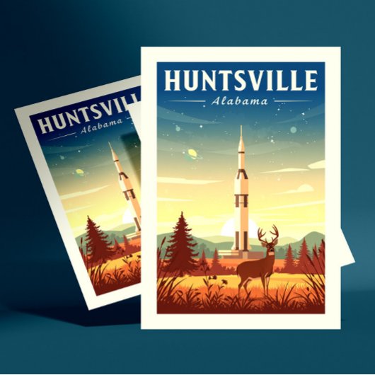 Vintage Huntsville Alabama Briefkaart