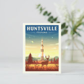 Vintage Huntsville Alabama Briefkaart (Staand voorkant)