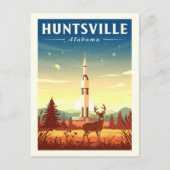 Vintage Huntsville Alabama Briefkaart (Voorkant)