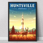 Vintage Huntsville Alabama Poster