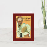 Vintage Husband Birthday Kaart<br><div class="desc">Pretty vintage Birthday card.</div>