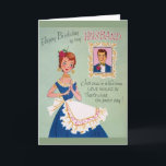 Vintage Husband Birthday Wenskaart Kaart<br><div class="desc">Retro /  wenskaart op de geboorte.  Mooie vrouw met een liefhebbende verjaardag wens voor haar man!  Vrolijke verjaardag voor mijn man!  Eenmaal in een leven loopt Liefde erin,  zeggen de dichters.</div>