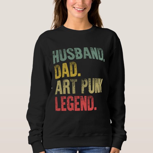 Vintage   Husband Dad Punk Legend Retro Trui (Voorkant)