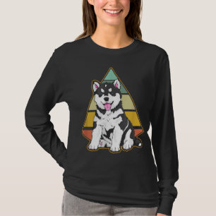 Vintage Husky Dog Retro Husky Lover Mannen Vrouwen T-shirt