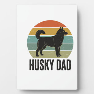 Vintage Husky Vader Retro Hond Vector Design_1 Fotoplaat