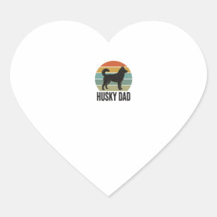 Vintage Husky Vader Retro Hond Vector Design_1 Hart Sticker
