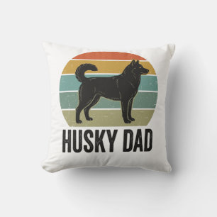 Vintage Husky Vader Retro Hond Vector Design_1 Kussen