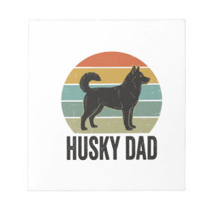 Vintage Husky Vader Retro Hond Vector Design_1 Notitieblok