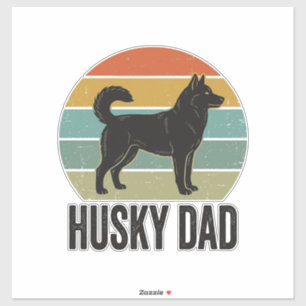 Vintage Husky Vader Retro Hond Vector Design_1 Sticker