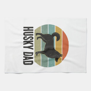 Vintage Husky Vader Retro Hond Vector Design_1 Theedoek