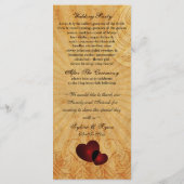 vintage huwelijksprogramma pink dice Vegas Programmakaart (Achterkant)