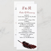 Vintage huwelijksprogramma programmakaart (Voorkant / Achterkant)