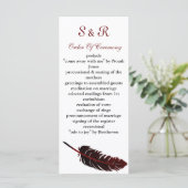 Vintage huwelijksprogramma programmakaart (Staand voorkant)