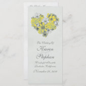 Vintage huwelijksprogramma's programmakaart (Voorkant / Achterkant)