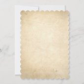 Vintage huwelijksuitnodiging antiek bloeit kaart (Achterkant)